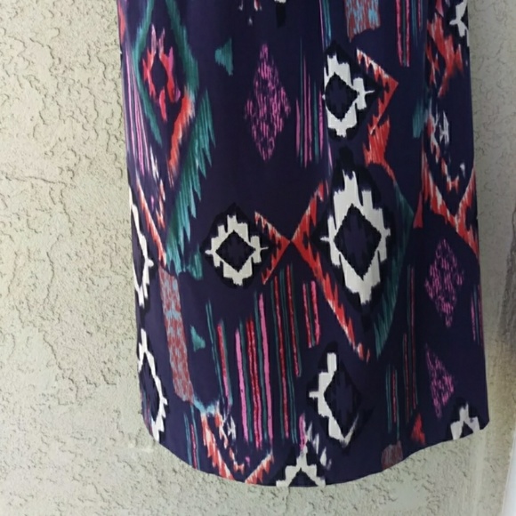 Love 21 abstract colorful sleeveless keyhole dress - Picture 5 of 6